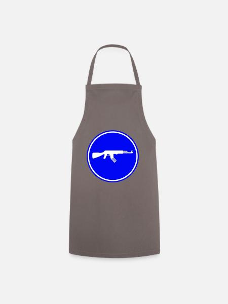 Gewehr icon symbol - Kochschürze - Grau