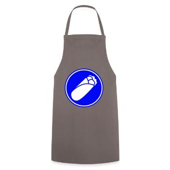 Sandwich symbol icon - Kochschürze - Grau - Vorne - AI Model Male 185 dark (185cm)