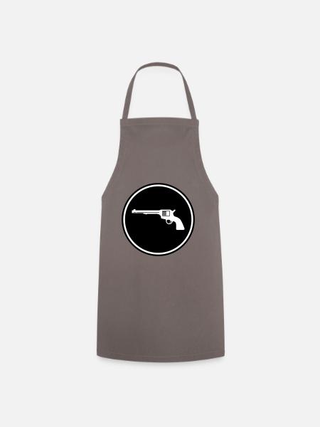 waffe pistole - Kochschürze - Grau