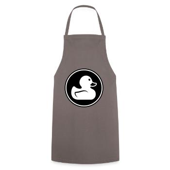 Icône de canard - Tablier de cuisine - gris - Devant - AI Model Male 185 dark (185cm)