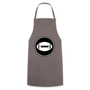 Icône de l’icône Football - Tablier de cuisine - gris - Devant - AI Model Male 185 dark (185cm)