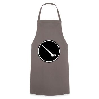 icehockey symbol icon - Kochschürze - Grau - Vorne - AI Model Male 185 dark (185cm)
