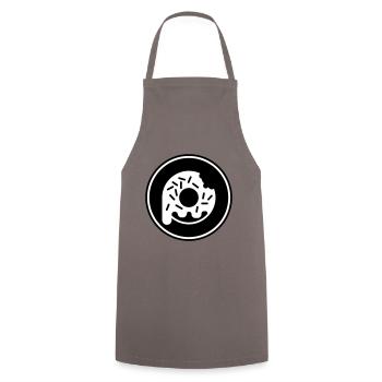 Manger un beignet - Tablier de cuisine - gris - Devant - AI Model Male 185 dark (185cm)