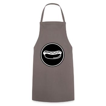 Hotdog Symbol - Kochschürze - Grau - Vorne - AI Model Male 185 dark (185cm)