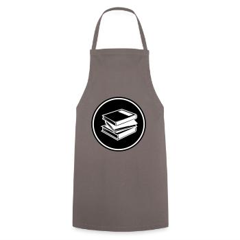 Read books - Cooking Apron - grey - Front - AI Model Male 185 dark (185cm)