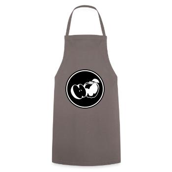 Apfel icon vitamine - Kochschürze - Grau - Vorne - AI Model Male 185 dark (185cm)