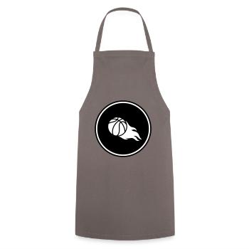 Flamme de basket-ball - Tablier de cuisine - gris - Devant - AI Model Male 185 dark (185cm)