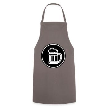 Icône de l’icône de la bière - Tablier de cuisine - gris - Devant - AI Model Male 185 dark (185cm)
