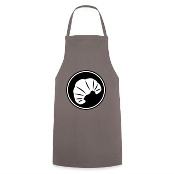 Croissant Symbol - Kochschürze - Grau - Vorne - AI Model Male 185 dark (185cm)