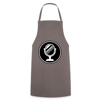 Silhouette de l’icône miroir - Tablier de cuisine - gris - Devant - AI Model Male 185 dark (185cm)