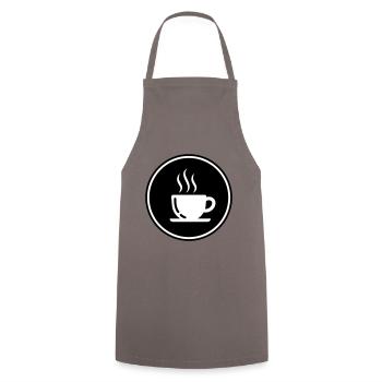 Coffee cup - Cooking Apron - grey - Front - AI Model Male 185 dark (185cm)