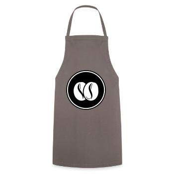 Kaffeebohne Symbol - Kochschürze - Grau - Vorne - AI Model Male 185 dark (185cm)