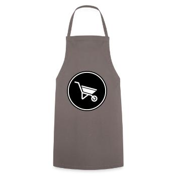 Wheelbarrow symbol - Cooking Apron - grey - Front - AI Model Male 185 dark (185cm)