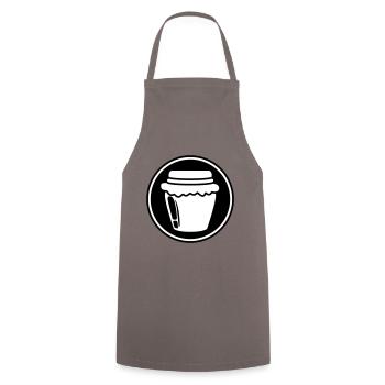 Abeille symbole miel - Tablier de cuisine - gris - Devant - AI Model Male 185 dark (185cm)