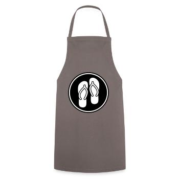 Flip-flops icon - Cooking Apron - grey - Front - AI Model Male 185 dark (185cm)