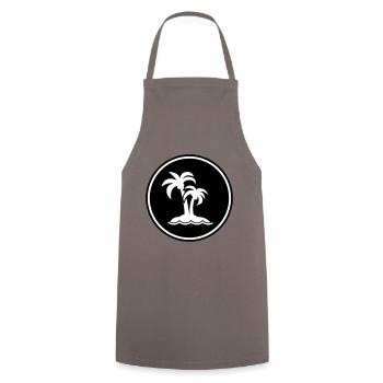 palm island symbol - Cooking Apron - grey - Front - AI Model Male 185 dark (185cm)