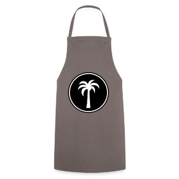 symbole de la paume - Tablier de cuisine - gris - Devant - AI Model Male 185 dark (185cm)