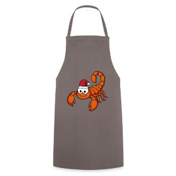 Noël comique du Scorpion - Tablier de cuisine - gris - Devant - AI Model Male 185 dark (185cm)