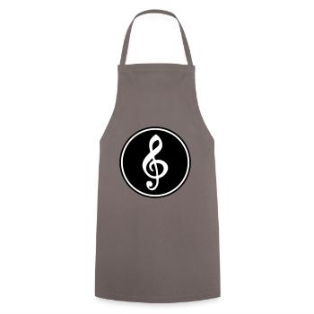 Sheet Music Musician - Cooking Apron - grey - Front - AI Model Male 185 dark (185cm)