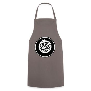 Darts 180 Symbol - Kochschürze - Grau - Vorne - AI Model Male 185 dark (185cm)