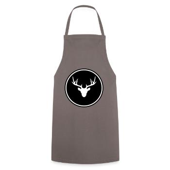 Deer deer icon - Cooking Apron - grey - Front - AI Model Male 185 dark (185cm)