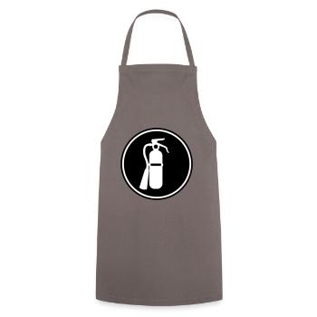 Icône extincteur - Tablier de cuisine - gris - Devant - AI Model Male 185 dark (185cm)