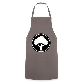 Tree Nature Symbol - Cooking Apron - grey - Front - AI Model Male 185 dark (185cm)