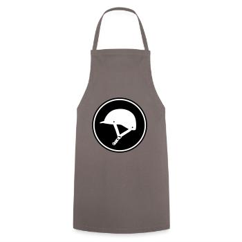 Icône de chapeau d'équitation - Tablier de cuisine - gris - Devant - AI Model Male 185 dark (185cm)