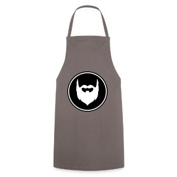 Symbole de barbe - Tablier de cuisine - gris - Devant - AI Model Male 185 dark (185cm)