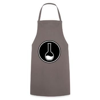 test tube chemist - Cooking Apron - grey - Front - AI Model Male 185 dark (185cm)