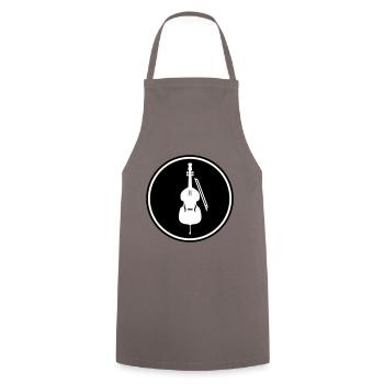 Symbole de l’icône du violon - Tablier de cuisine - gris - Devant - AI Model Male 185 dark (185cm)