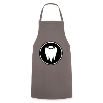 Zahn icon symbol - Kochschürze - Grau - Vorne - AI Model Male 185 dark (185cm)