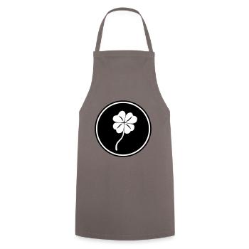 Lucky clover - Cooking Apron - grey - Front - AI Model Male 185 dark (185cm)