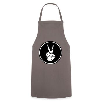 Squelette de la paix de la main - Tablier de cuisine - gris - Devant - AI Model Male 185 dark (185cm)