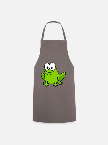 Frosch Comic Tier - Kochschürze - Grau