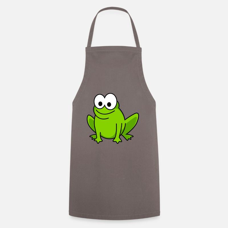 Frosch Comic Tier - Kochschürze - Grau