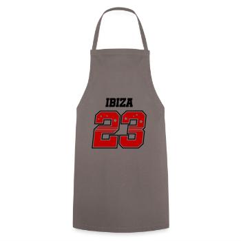 Ibiza 23 - Cooking Apron - grey - Front - AI Model Male 185 dark (185cm)