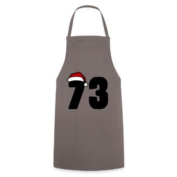 73 Numéro Noël - Tablier de cuisine - gris - Devant - AI Model Male 185 dark (185cm)