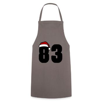 83 Numéro Noël - Tablier de cuisine - gris - Devant - AI Model Male 185 dark (185cm)