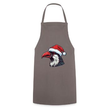 Corbeau Corbeau Noël Animal Portrait Noël - Tablier de cuisine - gris - Devant - AI Model Male 185 dark (185cm)