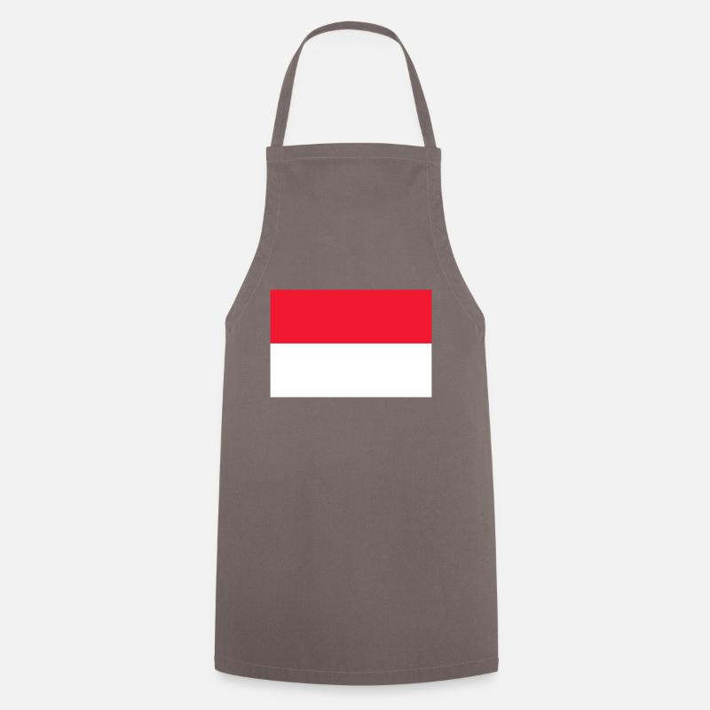 Monaco Flag - Cooking Apron - grey
