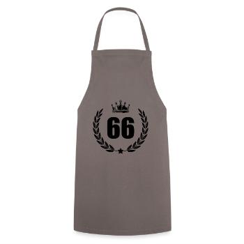 66 Couronne numérique - Tablier de cuisine - gris - Devant - AI Model Male 185 dark (185cm)