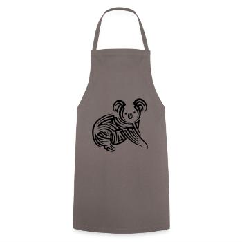 Koala Tribal Tattoo - Kochschürze - Grau - Vorne - AI Model Male 185 dark (185cm)