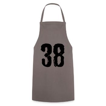 Maillot numéro 38 - Tablier de cuisine - gris - Devant - AI Model Male 185 dark (185cm)