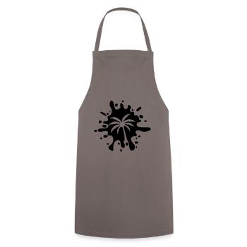 Palm tree symbol blobs - Cooking Apron - grey - Front - AI Model Male 185 dark (185cm)