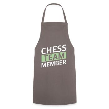 Chess Team - Cooking Apron - grey - Front - AI Model Male 185 dark (185cm)