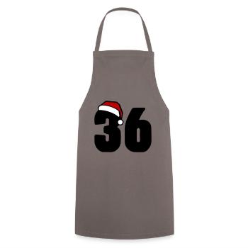 36 Number Christmas - Cooking Apron - grey - Front - AI Model Male 185 dark (185cm)