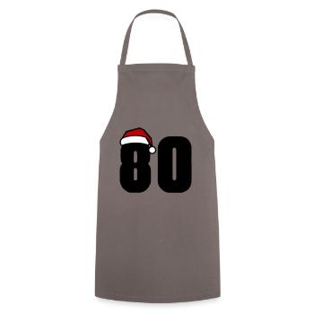 80 Numéro Noël - Tablier de cuisine - gris - Devant - AI Model Male 185 dark (185cm)