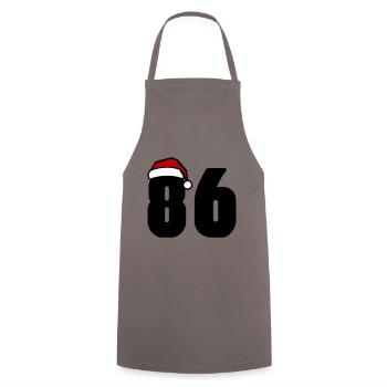 86 Zahl Weihnachten - Kochschürze - Grau - Vorne - AI Model Male 185 dark (185cm)