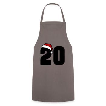 20 Numéro Noël - Tablier de cuisine - gris - Devant - AI Model Male 185 dark (185cm)
